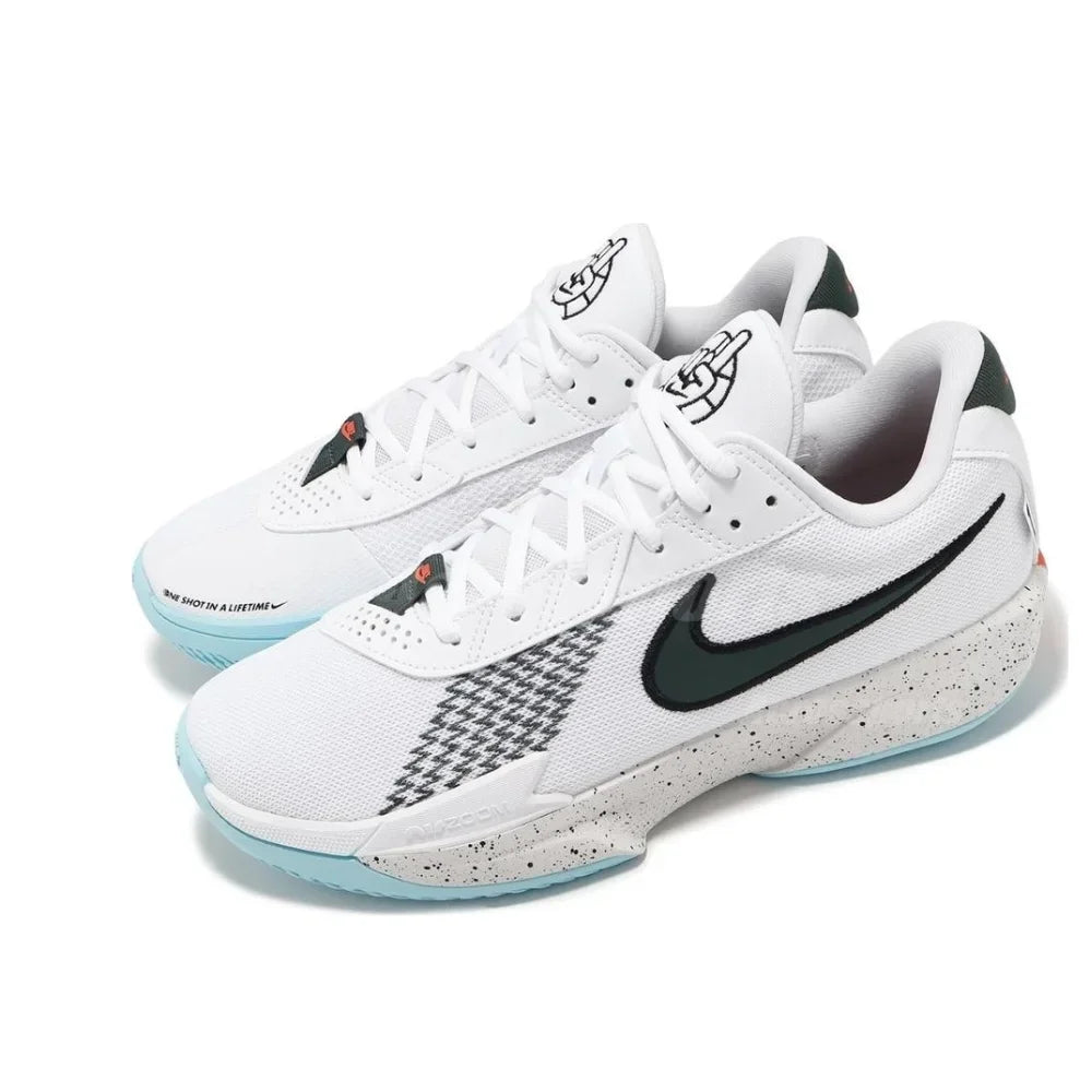 Nike Air Zoom G.T. Cut Academy Men's Low Top Basketball Shoes Comfortable Shock Absorbing Athletic Shoes Gray and White Colorway