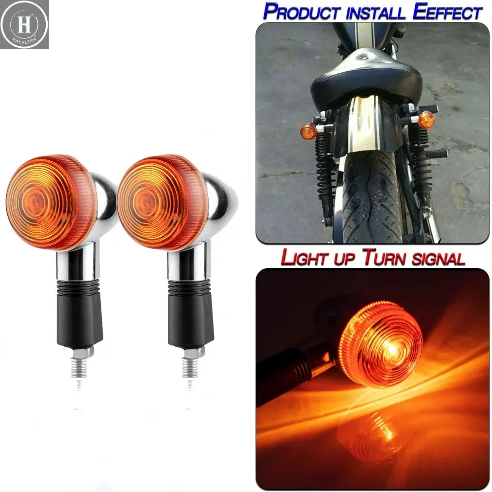 M10 Motorcycle Turn Signal Light 12V Side Direction Indicator Lamp For Honda Scooter Cruiser Cafe Racer Retro Turn Signal Lights HALALZEN