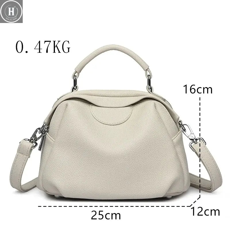 High Quality Soft Leather Tote Bag Fashion Women Shoulder Messenger Bag Large Capacity Wear-resistant Bag Luxury Handbag Sac HALALZEN