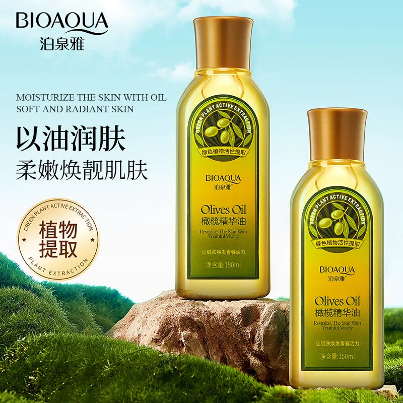 BIOAQUA Olive Oil Skin Care Cleansing Water Massage Essential Oil Hair Care Beauty Moisturizing Multifunctional Glycerin HALALZEN