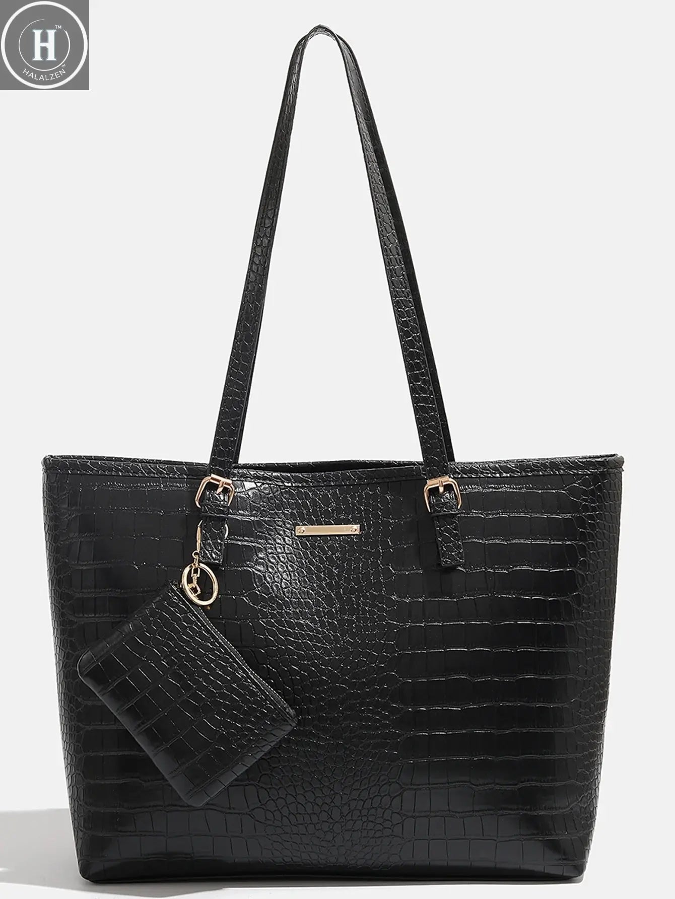 2024 Premium Handbag with Crocodile Pattern Commuting Shoulder Bag Large Capacity Tote Bag Fashion Women's Bag HALALZEN