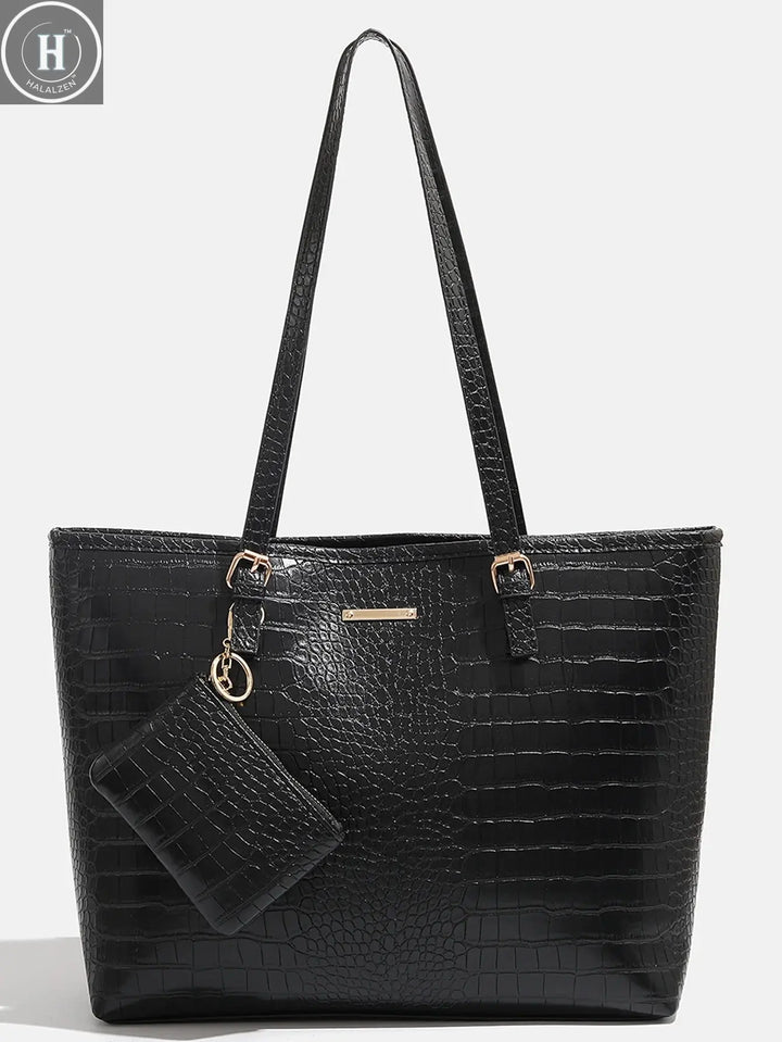 2024 Premium Handbag with Crocodile Pattern Commuting Shoulder Bag Large Capacity Tote Bag Fashion Women's Bag HALALZEN