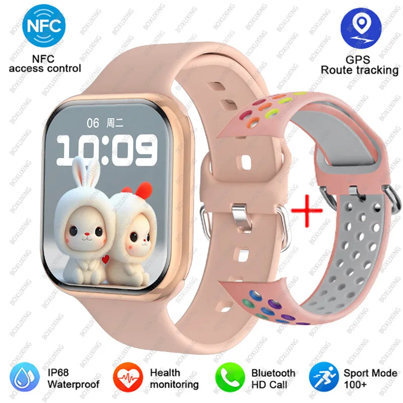 New AMOLED 2.05" HD Screen Smart Watch Women Series 9 Custom Dial 500+ Wireless Charging Men Smartwatch For Apple Watch IW9 IW10