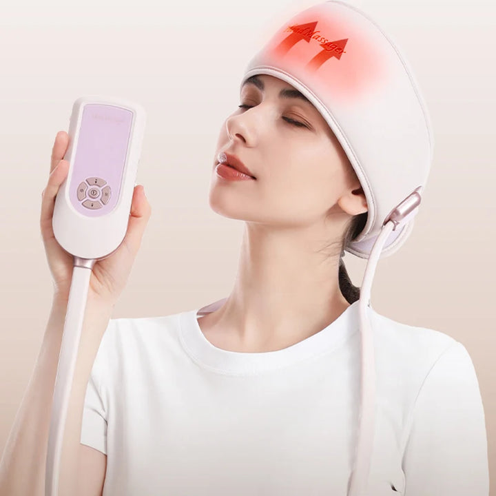 USB 6-zone airbag head massager with 3 levels of force and 5 modes of comfort massager