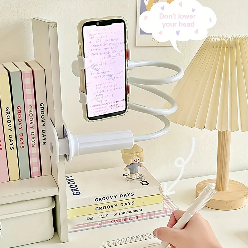 Adjustable 360 ° rotating portable lazy phone holder, suitable for bedside offices and homes, with clip