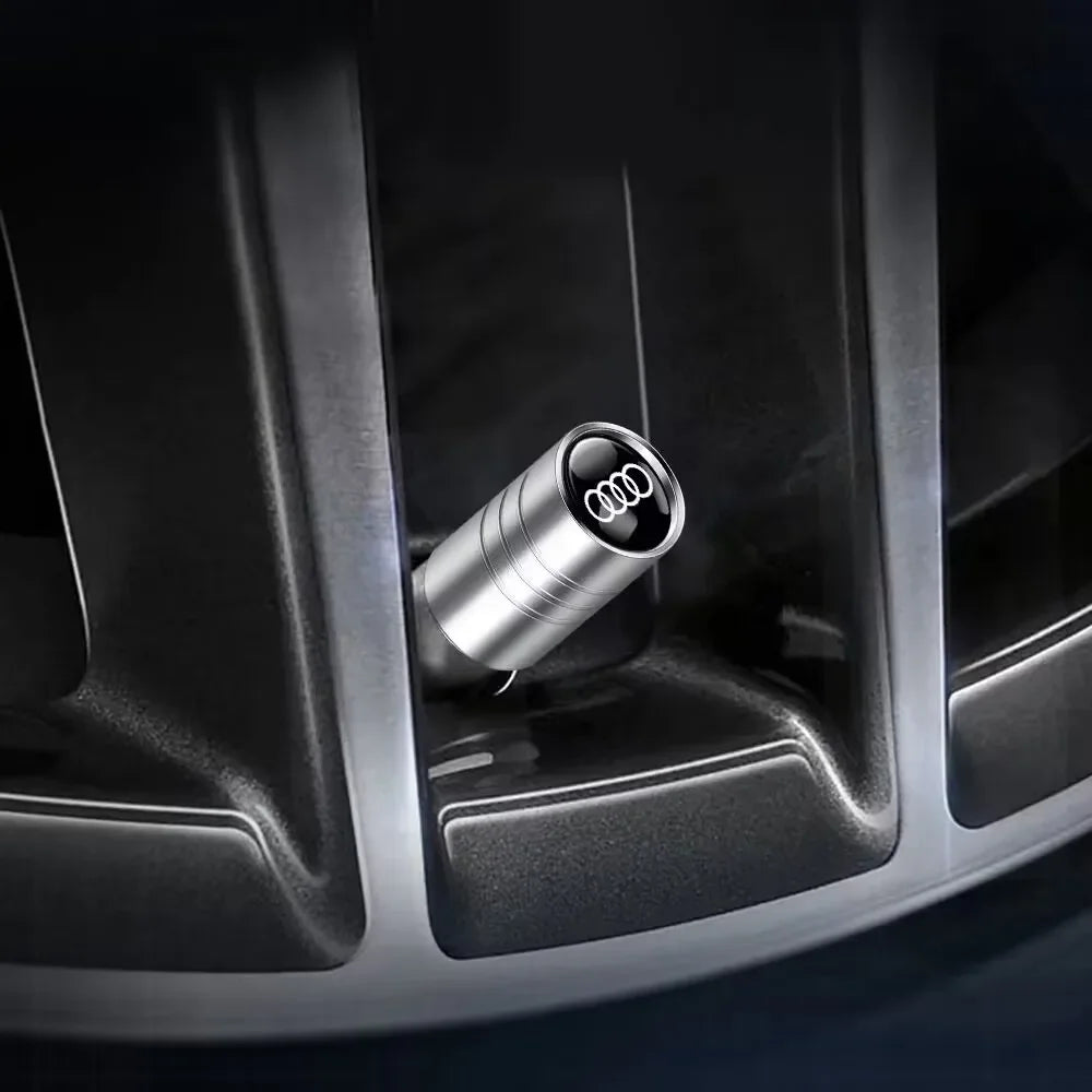 Car Tire Valve caps Emblem metal Cap Case For Audi sline S3 S4 TT Q2 Q3 Q5 Q7 Q8 A3 A4 A5 A6 A7 R8 B5 B6 accessories Car Styling
