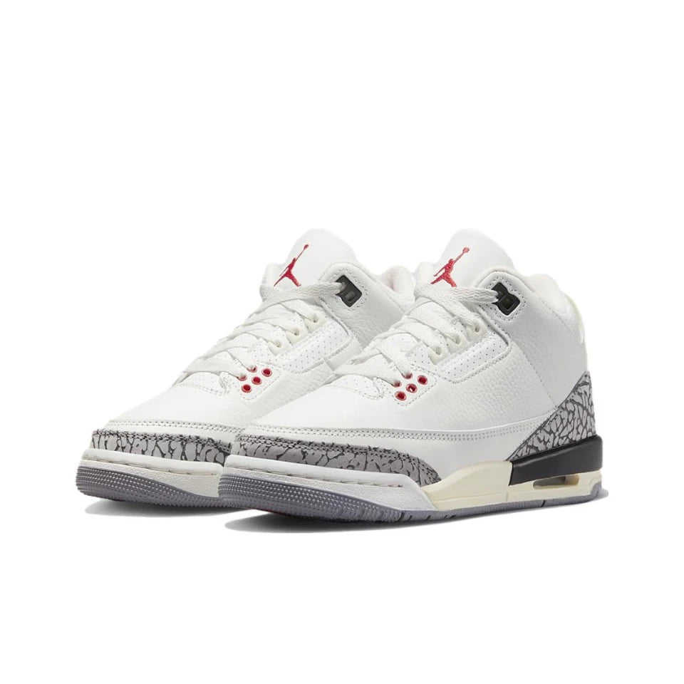 Original Air Jordan 3 “White Cement" GS Size For Women Classic Casual Retro Basketball Sneakers