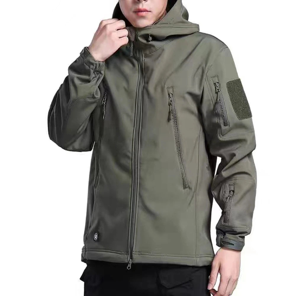 Men M-5XL Jackets Pants SoftShell Hoodie Coats Tactical Waterproof Camping Hiking Trekking Hunting Fishing Trousers Plus Size