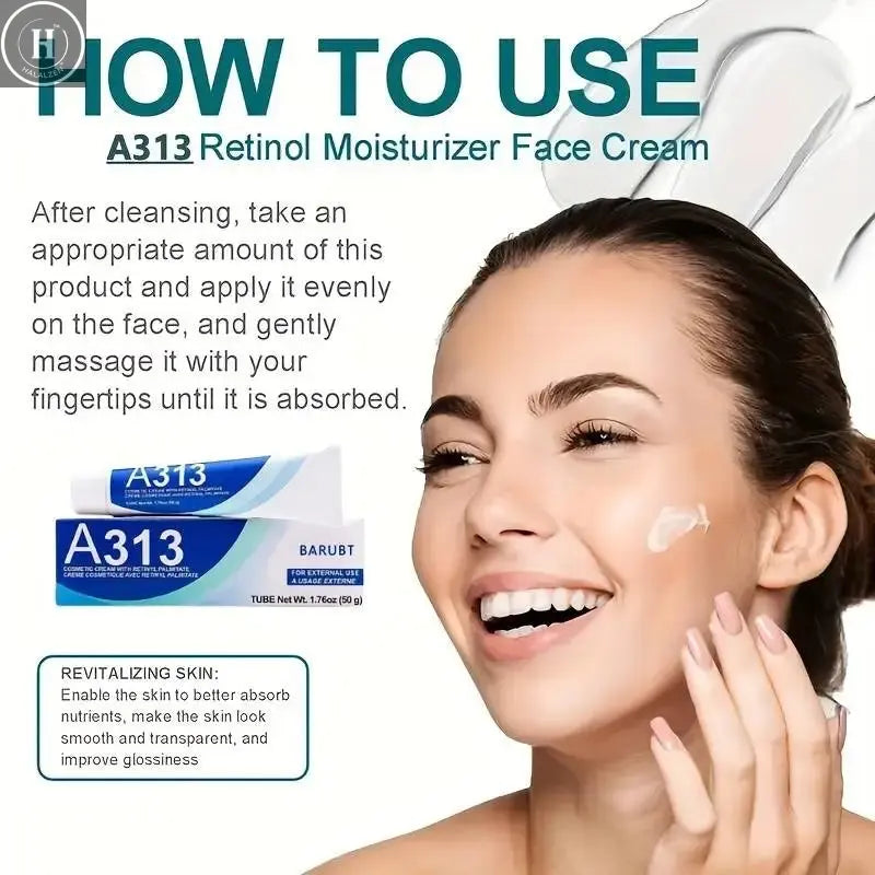 Retinol Lightweight Cream for Wrinkle Reduction and Fine Line Diminishment Vitamin A Moisturizer HALALZEN