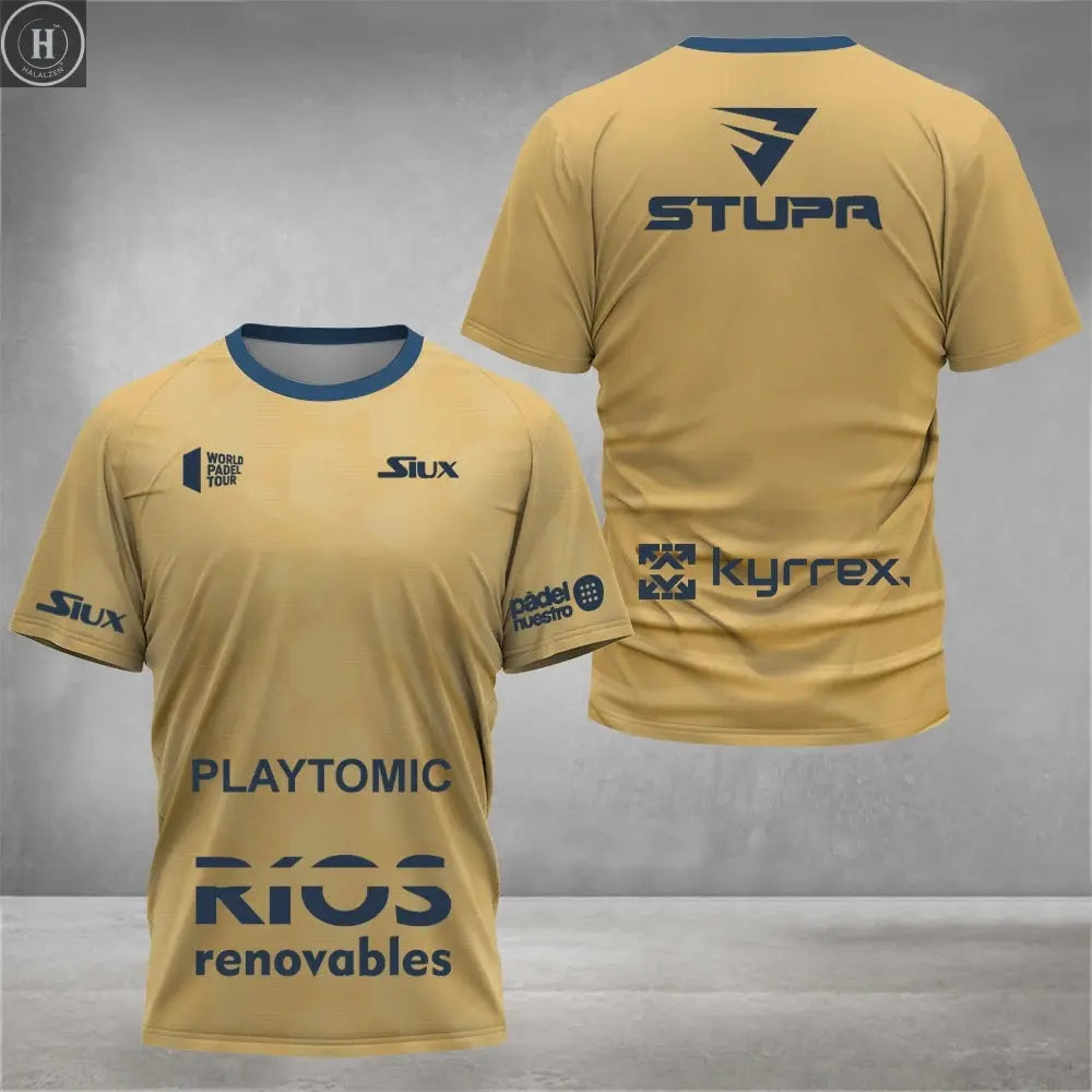 2025 Summer New Men's Tennis Training Clothes Breathable Tennis Short-sleeved Tops Quick-drying Fitness T-shirt Men's Clothing HALALZEN