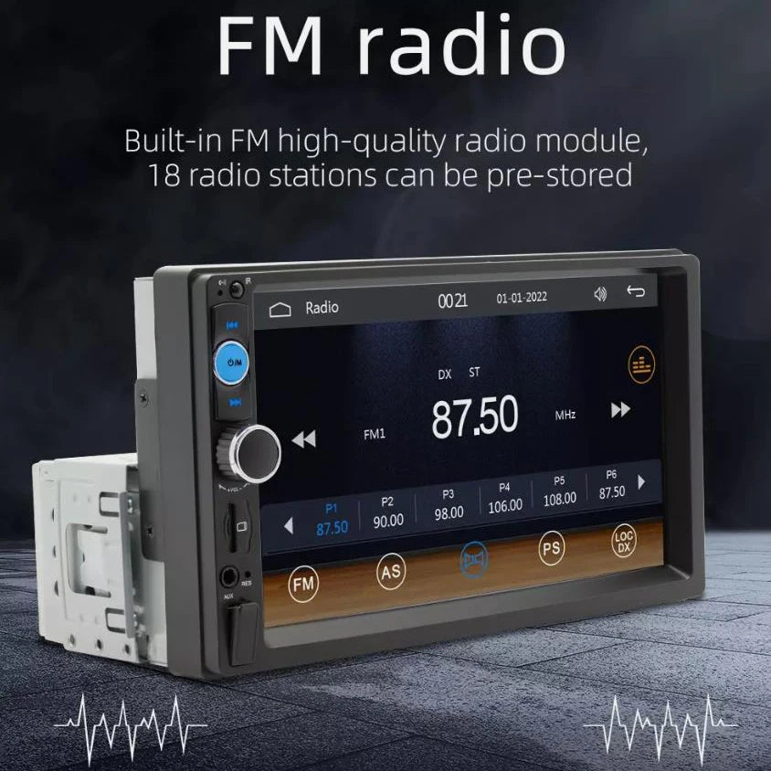 7inch Quality Single 1Din Touch Screen Car Stereo Radio With Handle Remote Control Camera For Apple/Android CarPlay Bluetooth