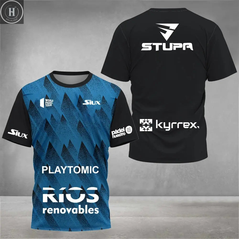 2025 Summer New Men's Tennis Training Clothes Breathable Tennis Short-sleeved Tops Quick-drying Fitness T-shirt Men's Clothing HALALZEN