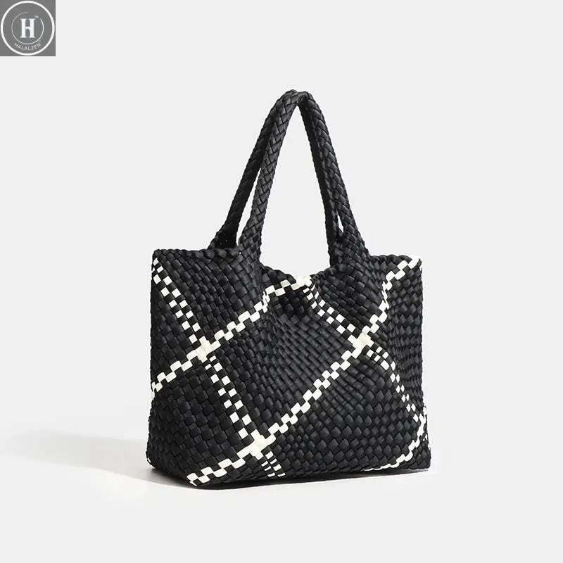 Large size women's tote bag Women's fashion bags 2024 Hot product Neoprene material women's hand-woven bag Large volume Tote bag HALALZEN