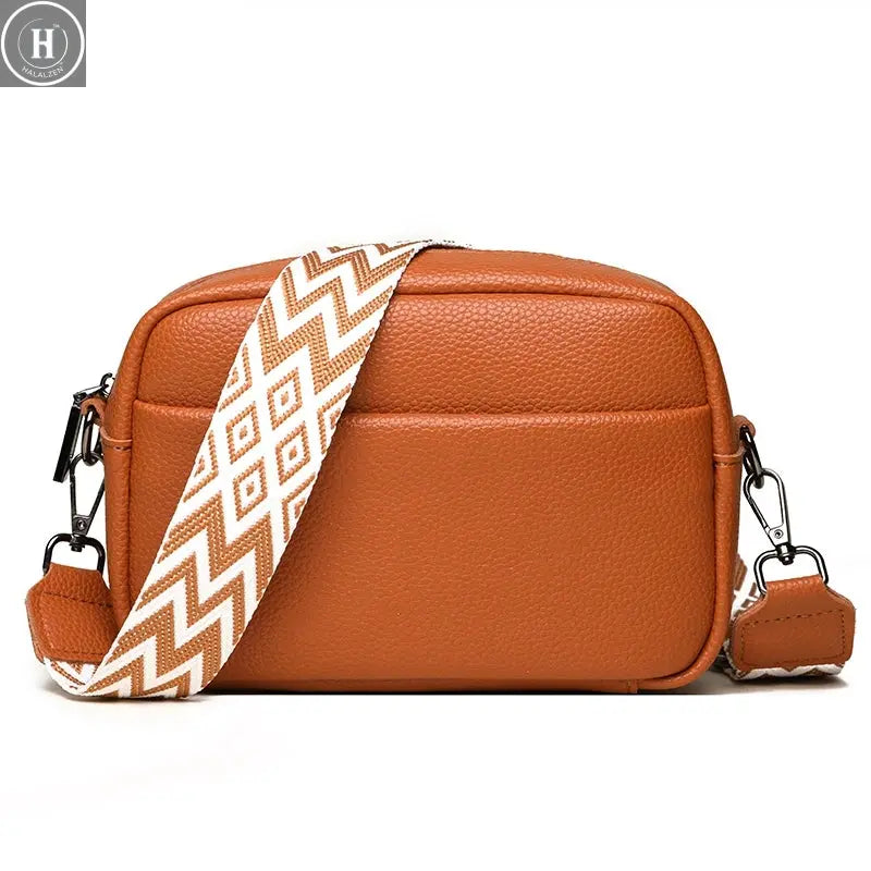 100% Genuine Leather High Quality Soft Cowhide Female Messenger Bag Sac Women Handbags Fashion Designer Brand Small Shoulder Bag HALALZEN