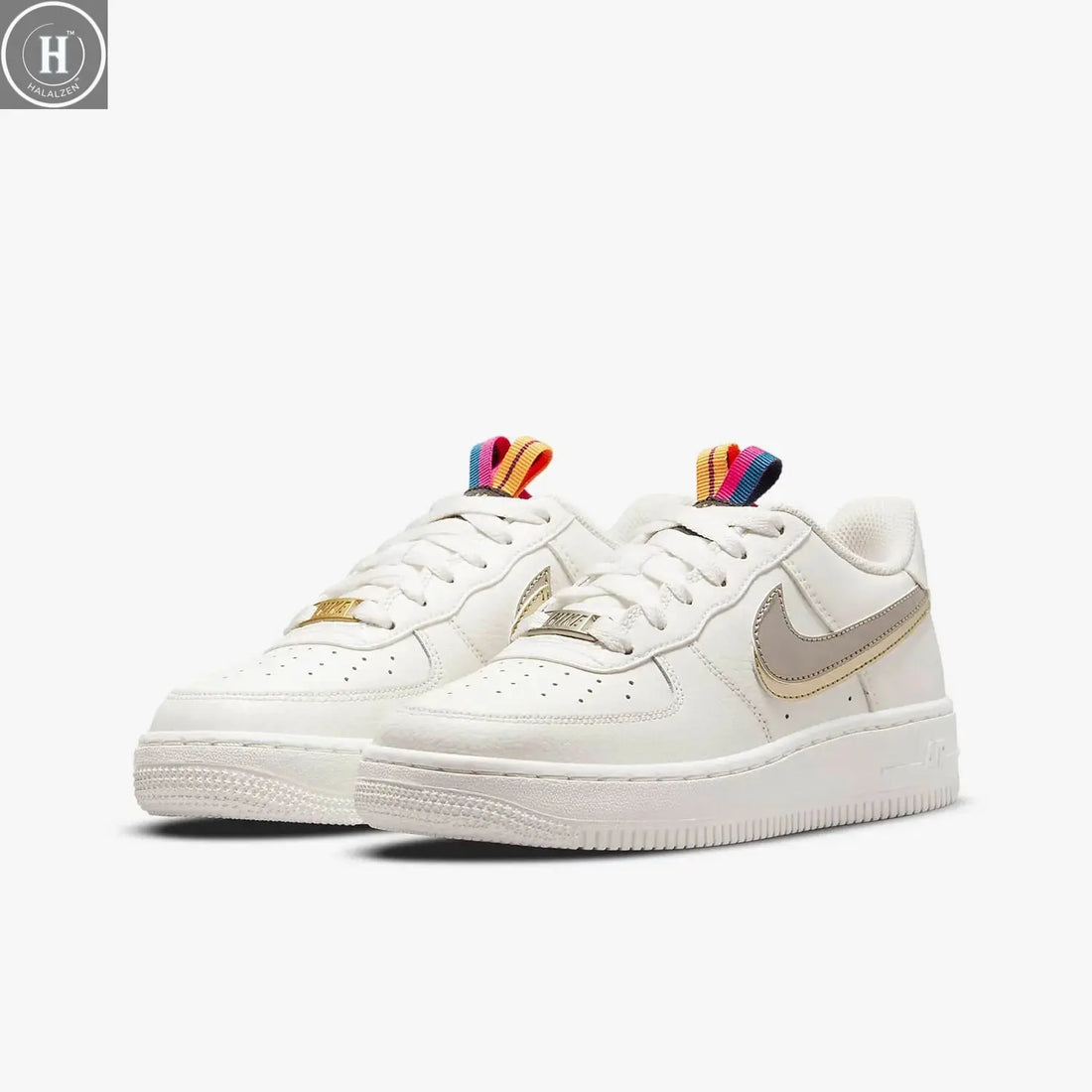 Nike genuine Air Force 1 (GS) women's children's sports and leisure shoes DH9595-001 HALALZEN