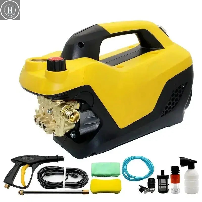 Adjustable Pressure Household Car Washing Machine 220V Small Automatic Induction Water Gun High Pressure Cleaning Tool Equipment HALALZEN