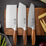 Professional Kitchen Chef Knife Set Meat Fish Slicing Vegetables Cutter Stainless Steel Butcher Cleaver Knife with Box Halalzen