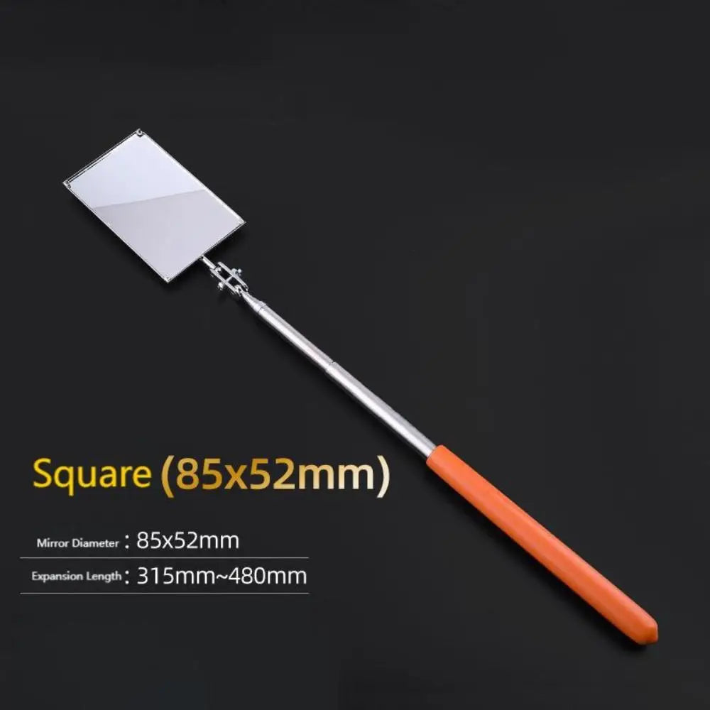 New Extendible Inspection Rotatable Mirror Stainless Steel Square Angle Telescopic Mirror Round Retractable Mirror Automotive