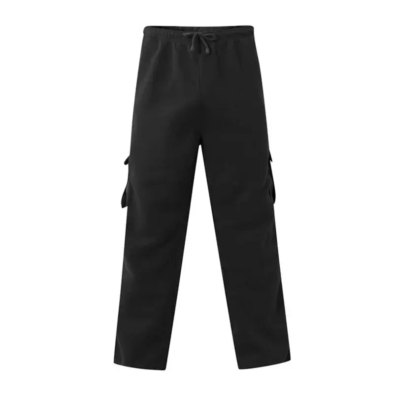 Men’s Loose Cargo Pants Casual Drawstring Elastic Waist Wide Leg Athletic Sweatpants Outdoor Trousers Halalzen UK
