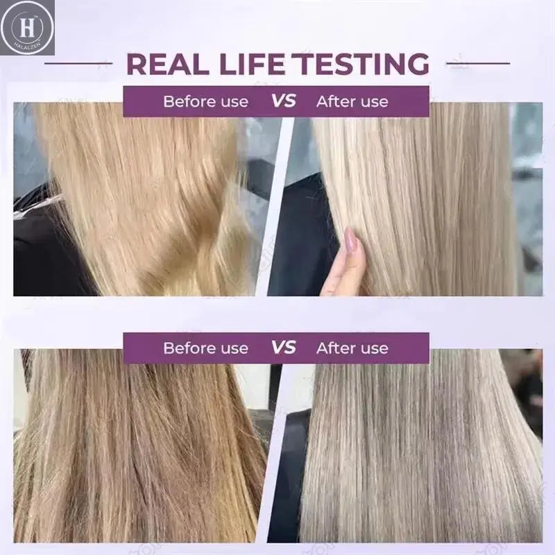 300Ml Color Fixing Purple Shampoo Lock Color Cover Gray Hair Fade Yellow After Bleach Hair Dye Long Lasting Non-irritating Care HALALZEN