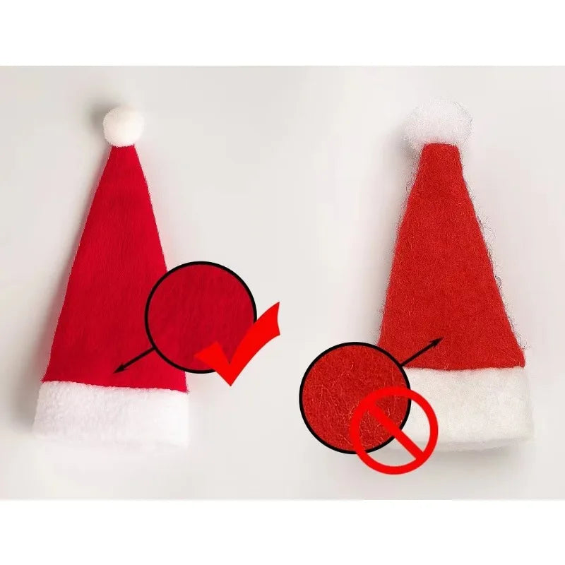 Merry Christmas 2023 Christmas Tableware Bag Holder Christmas Hat Fork Knife Cutlery Bag Christmas Decorations for Home