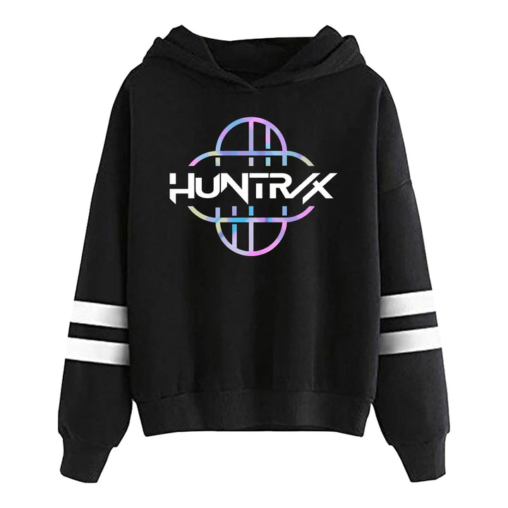 Cartoon KPop Demon Hunters Huntrix Hoodie Pocketless Sleeve Streetwear Women Men Hooded Sweatshirts