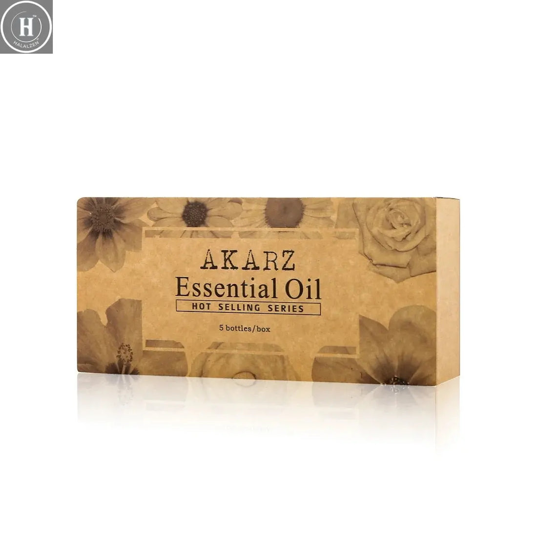 AKARZ Hots Series Essential Oils Gift Set Musk, Sandalwood, Lavender, Jasmine, Rose Aromatherapy Oils for Diffuser,10mL Bottles HALALZEN