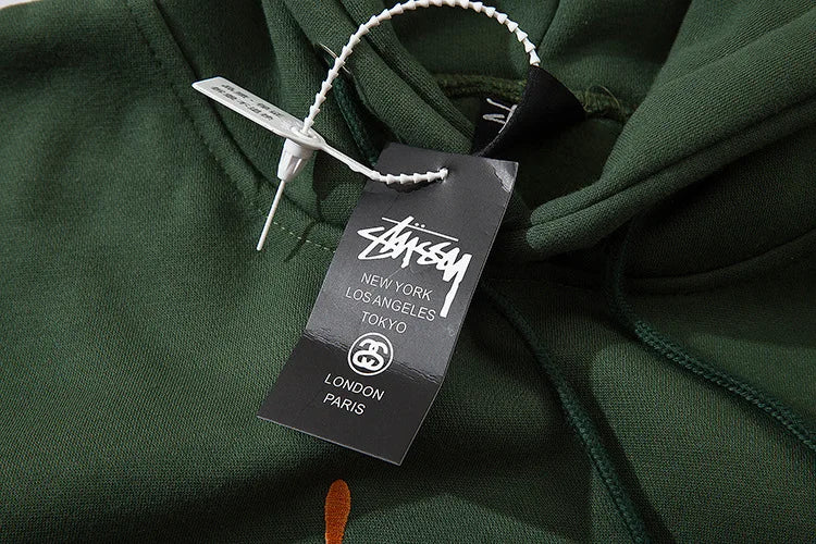 STUSSY 8 High Quality Embroidered Sports Hoodie Men's Sweatirt Spring Autumn Casual Loose Fit Hoodie Trend Cotton