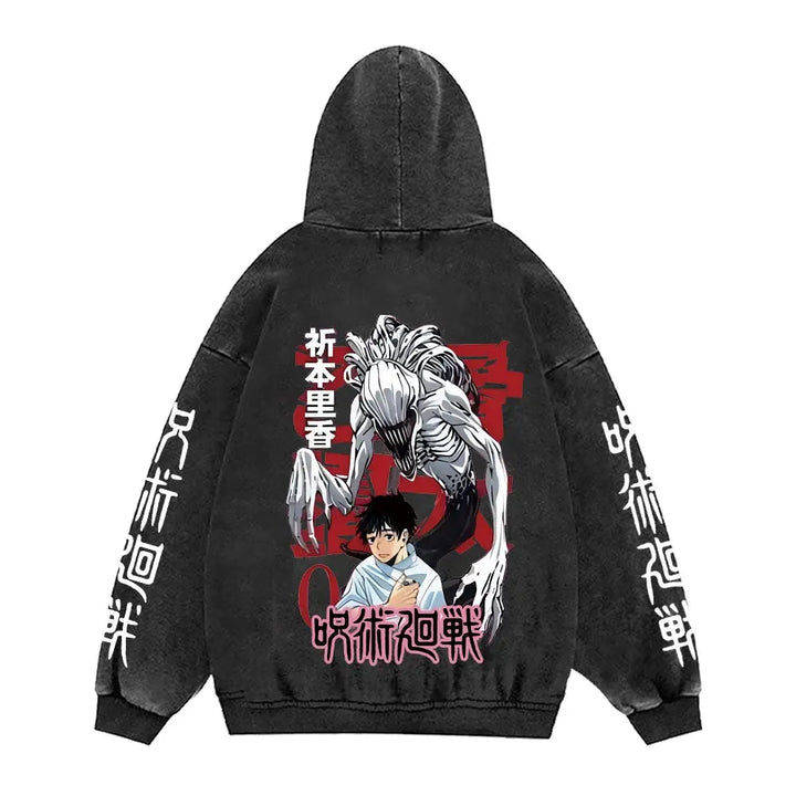 Jujutsu Kaisen Anime Hoodies Men Women 100%Cotton Toji Gothic Manga Sweatshirts Vintage Casual Pullover Fashion Streetwear Daily Halalzen UK