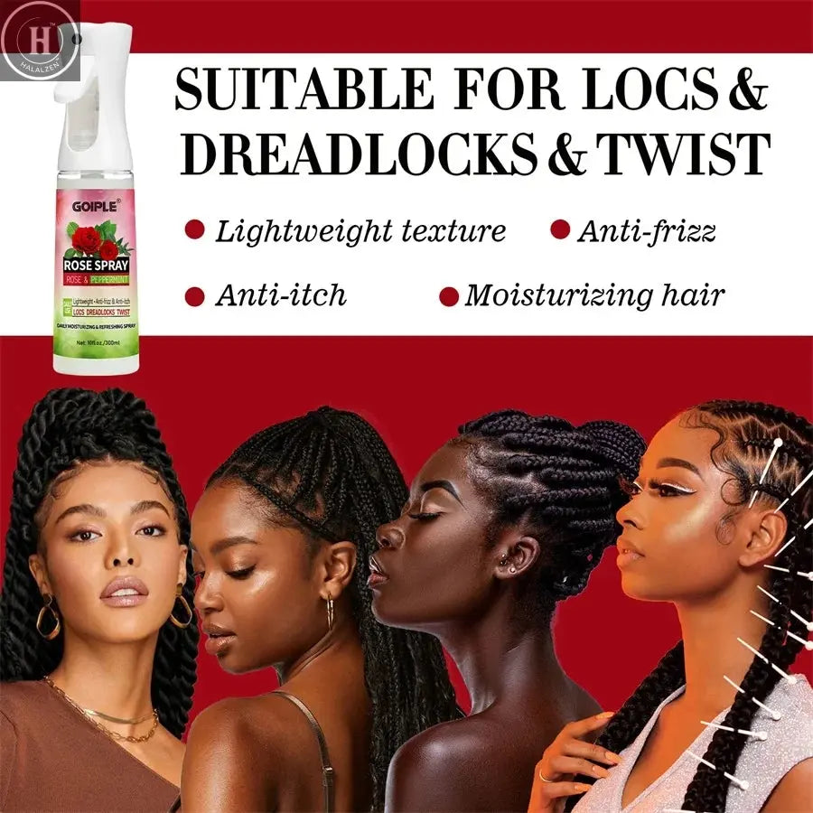 Rose Water Spray Moisturizing Nourish Hair Soothing Scalp Anti-frizz Conditioner Add Hair Shine and Smoothness Hair Care Product HALALZEN