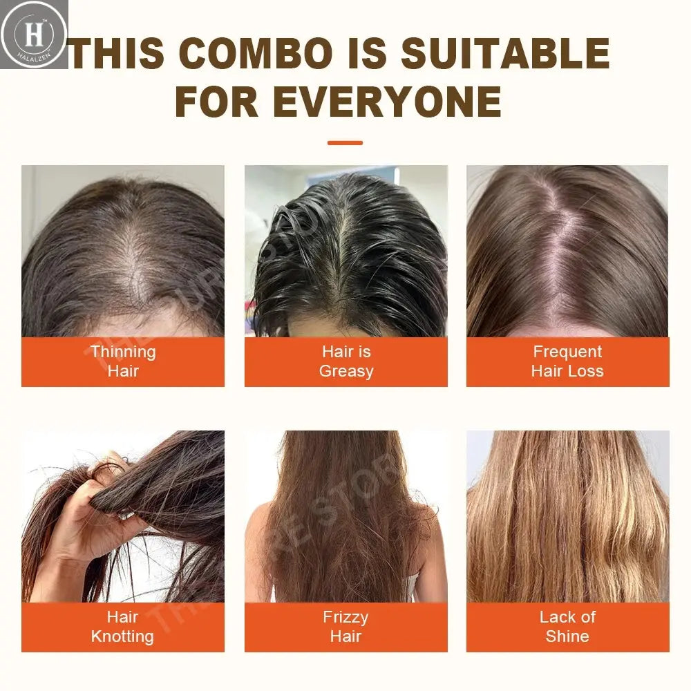 PURC Ginger Shampoo Hair Loss Treatments Nourish Smoothing Thickening Scalp Hair Care Products 600ml HALALZEN