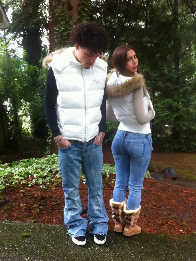 American fashion brand letter pattern printed oversized hoodie women's Y2K street hip-hop loose Harajuku zipper sweatshirt