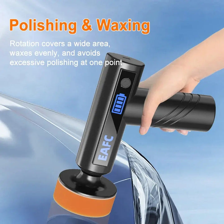 Car Polisher Machine Handheld Wireless Polisher Car Polishing Waxing Machine Power Tool for Car Body Cleanig Waxing Repair HALALZEN