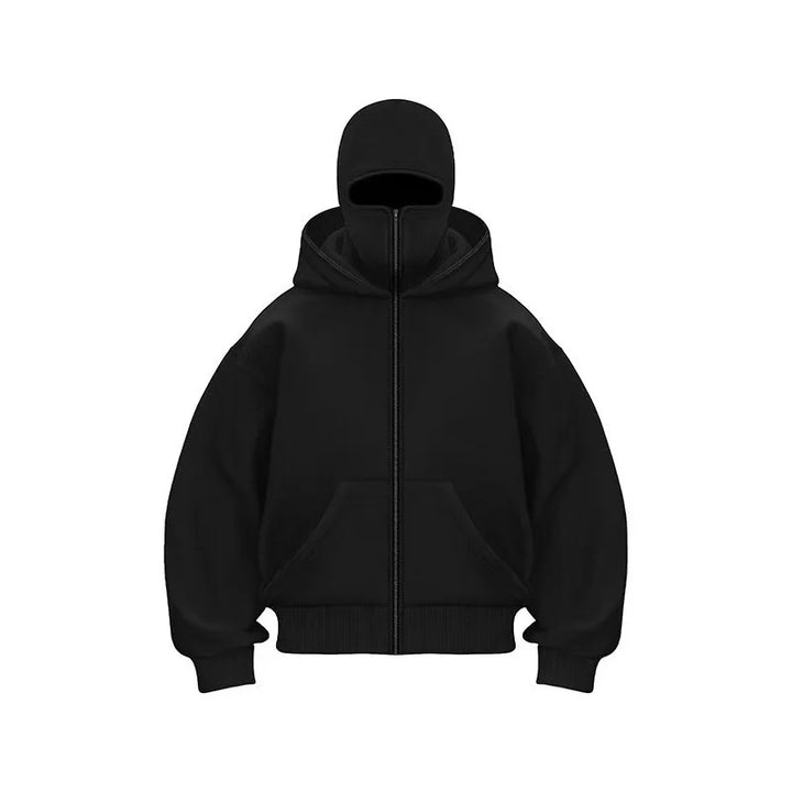 2025 Autumn and Winter New Men's and Women's Casual Sportswear With Hooded Mask Design, Sporty and Fashionable Plus Size Hoodie