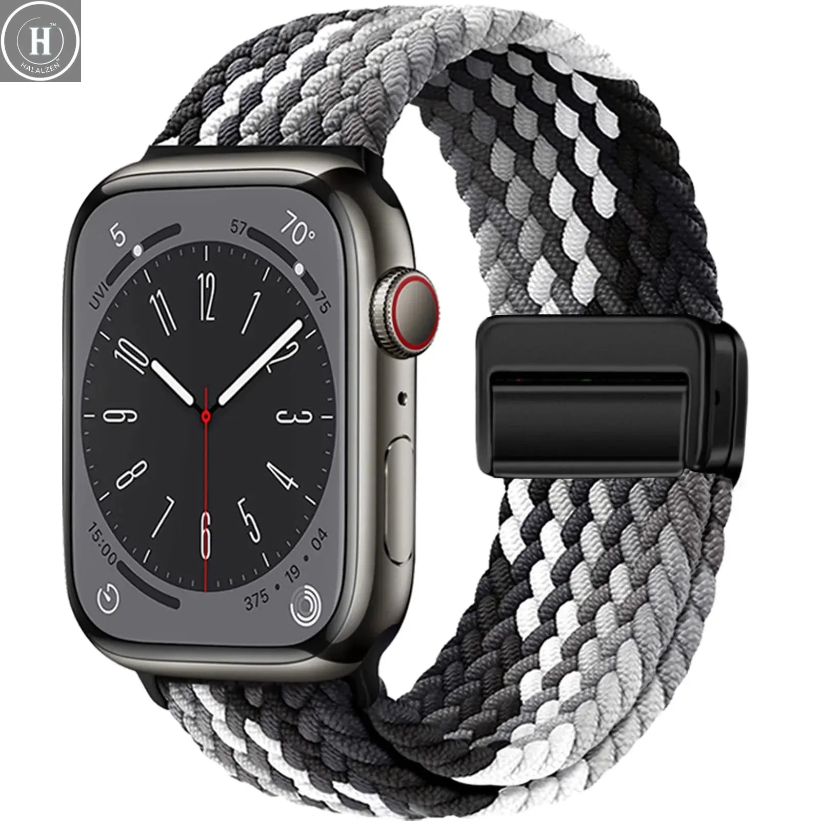 Braided Strap For Apple Watch Bands 40mm 45mm 41mm 44mm 42/46mm 49mm magnetic Bracelet iWatch series se 7 5 6 8 9 10 11 Ultra3 2 HALALZEN
