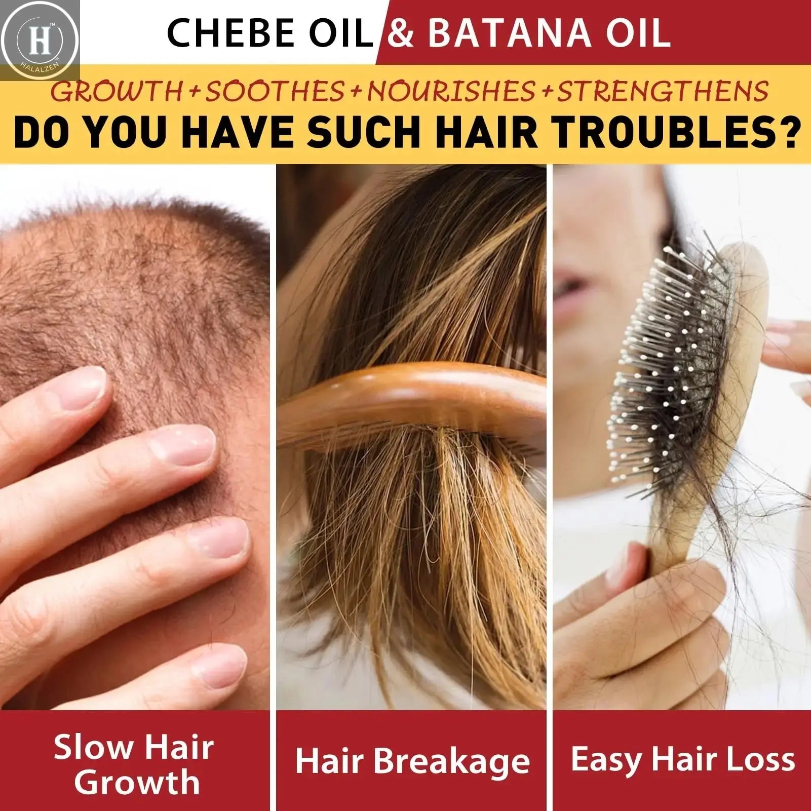 LOCKMIO 120ml Chebe Oil 120g Batana Oil Hair Care Cream for Men & Women Promotes Healthy Conditioner Moisturizes Nourishes Hair HALALZEN