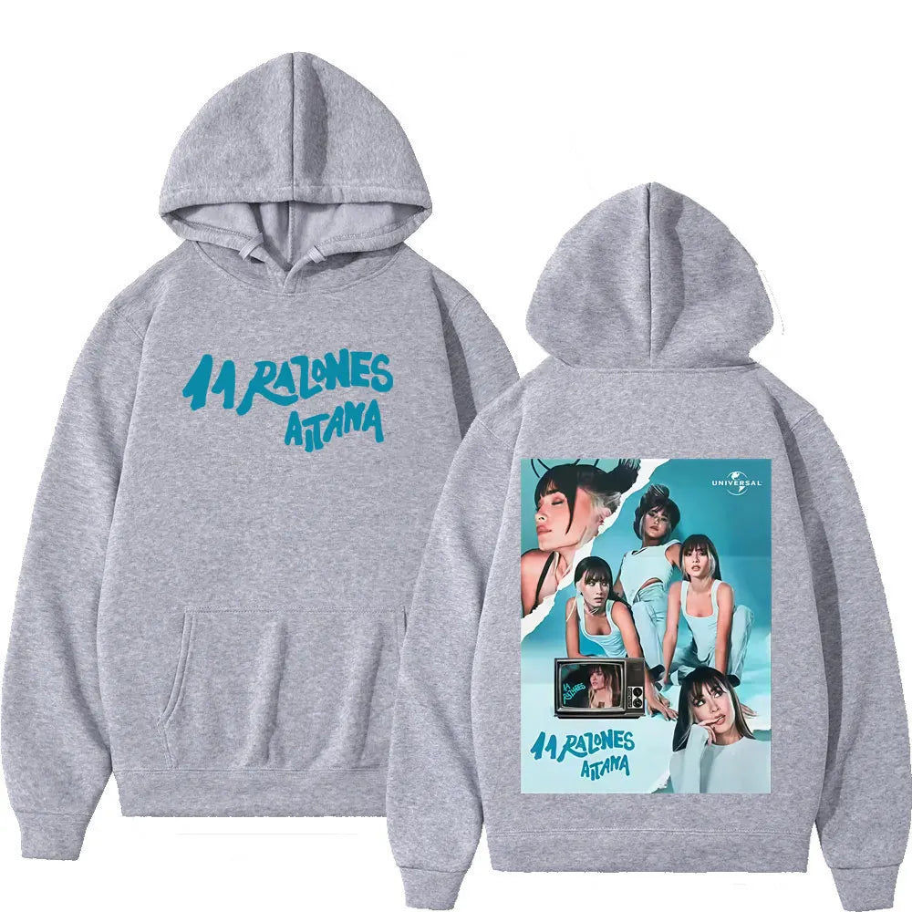 Singer Aitana Ocana Tour 2025 Graphic Hoodie Men's Women Fashion Clothing Hoodies Long-sleeved High-quality Casual Sportswear