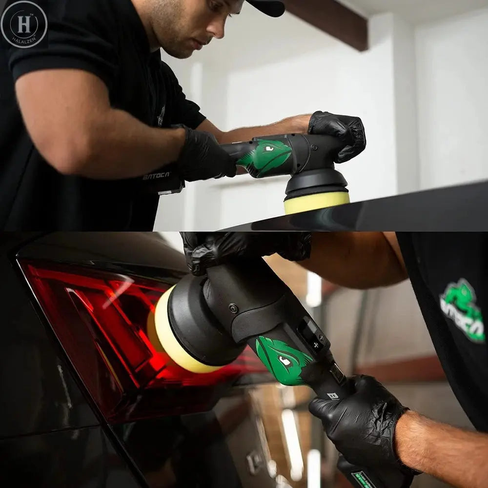 BATOCA S2 21V Cordless Car Polisher 5 Inch 8mm Dual Action Random Orbital Polishing Machine with Battery Kit HALALZEN