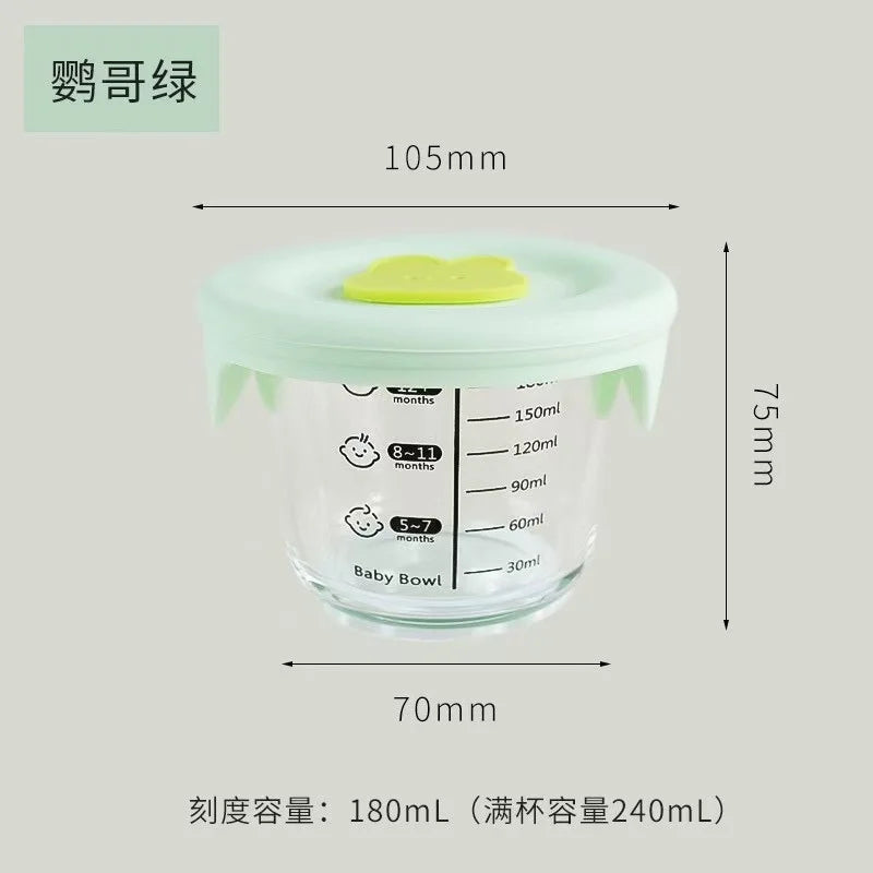 Mini Glass Bowl with Silicone Lid