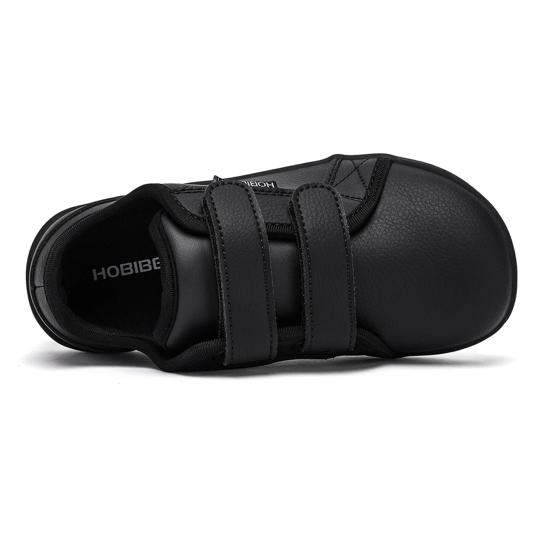 HOBIBEAR Minimalist Kids Barefoot Sneakers | Hook Loop | Wide Toe Shoes | Artificial Leather Sneakers