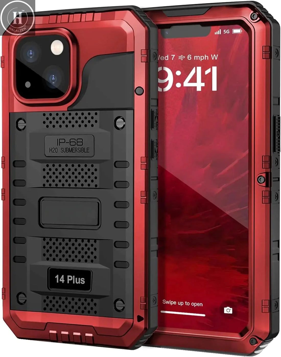 For iPhone 15 14 13 12 11 Pro Max XS XR 8 7 Plus SE3 IP68 Waterproof Rugged Metal Armor Case Shockproof Cover Screen Protector Halalzen UK