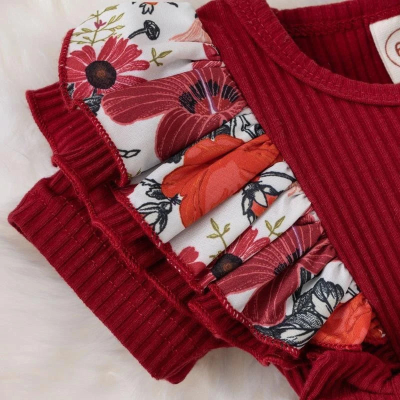 Newborn Floral Clothes Baby Crawling Clothes