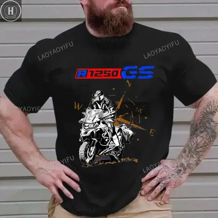 Fashion R1200GS Motorcycyle ADVENTURE RT1200 R1200RT R1200 Fans cotton TSHIRT I'am A GS Overlander Ride Adventure Travel T-Shirt HALALZEN