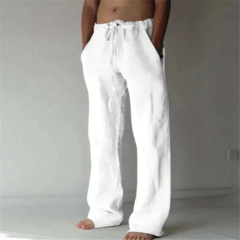 ropa hombre baggy pants Men's Cotton Linen Casual Pants Breathable Trousers Fitness Streetwear Clothing Jogging Autumn Summer Halalzen UK