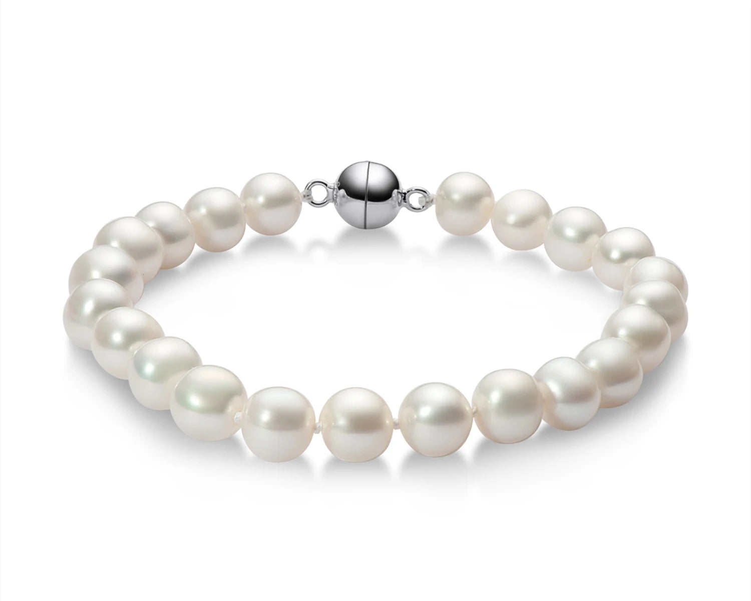925 Silver Natural Freshwater Pearl Bracelet Women'S Daily Wear Elegant Bracelet Jewelry Anniversary Birthday Gift