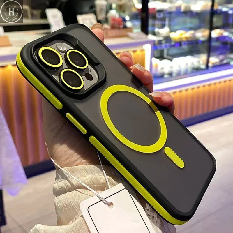 New Bicolor Matte Frosted Magnetic Phone Case For iPhone 17 16 15 14 Plus Pro Max Translucent Shockproof Hard Cover Halalzen UK