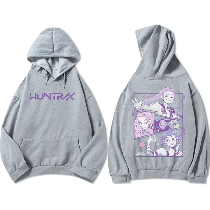 Men Women Hoodies KPop Demon Hunters Movie Graphic Sweatshirts Fleece Warm Hooded Pullovers 2025 Fashion Male Sudadera Print Top