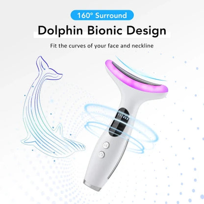 7-Color LED Face &amp; Neck Lifting Massager