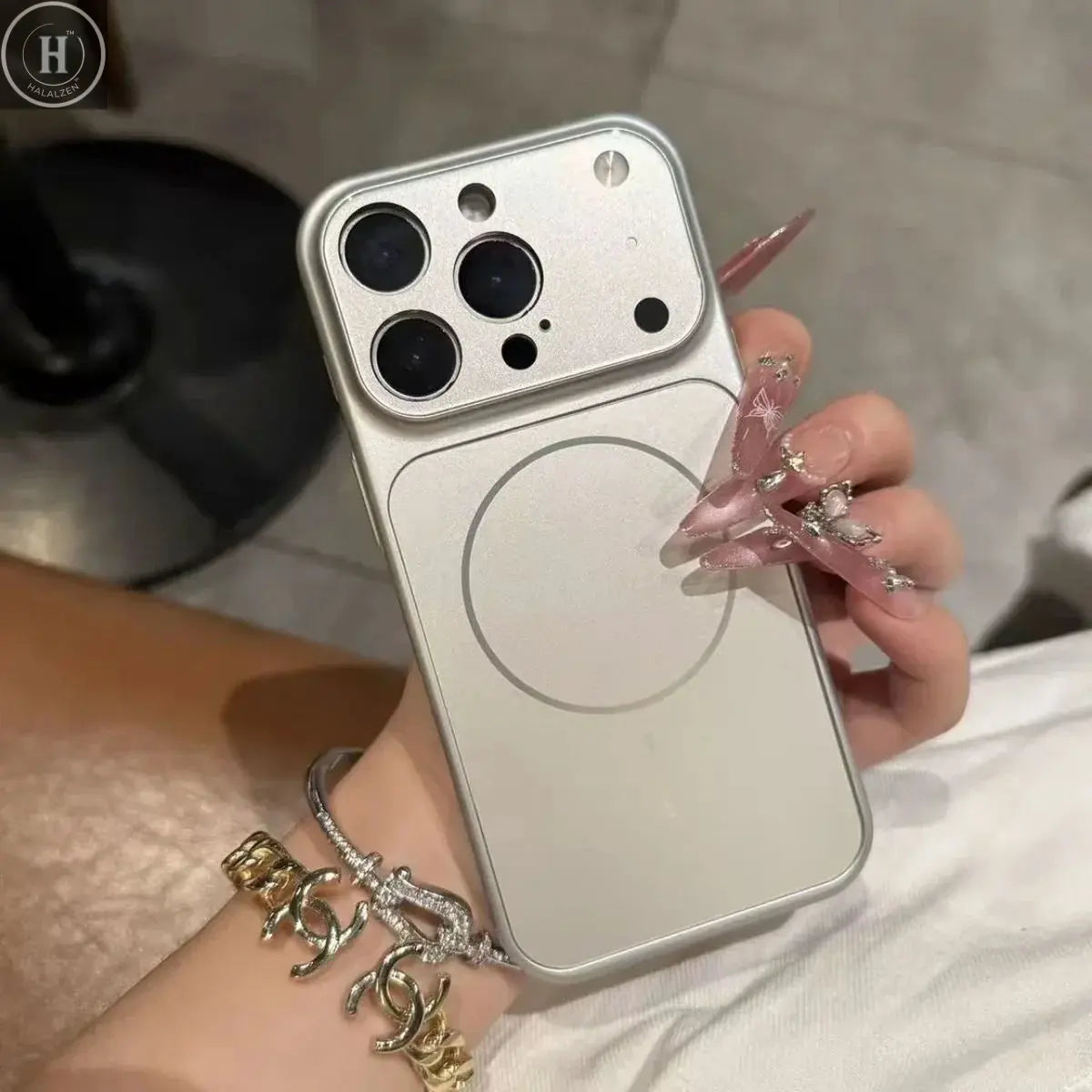 Original AG Nano Frosted Glass For Magsafe Phone Case For iPhone 17 Air 16 15 14 13 Pro Max Magnetic Wireless Charge Armor Cover Halalzen UK