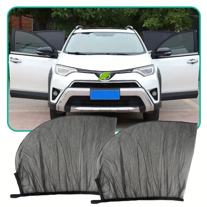 Car Sunshade Curtains Universal Side Window Shades SUV Curtains Protection Repellent Mosquito Mesh Net Sunshade Auto Accessories